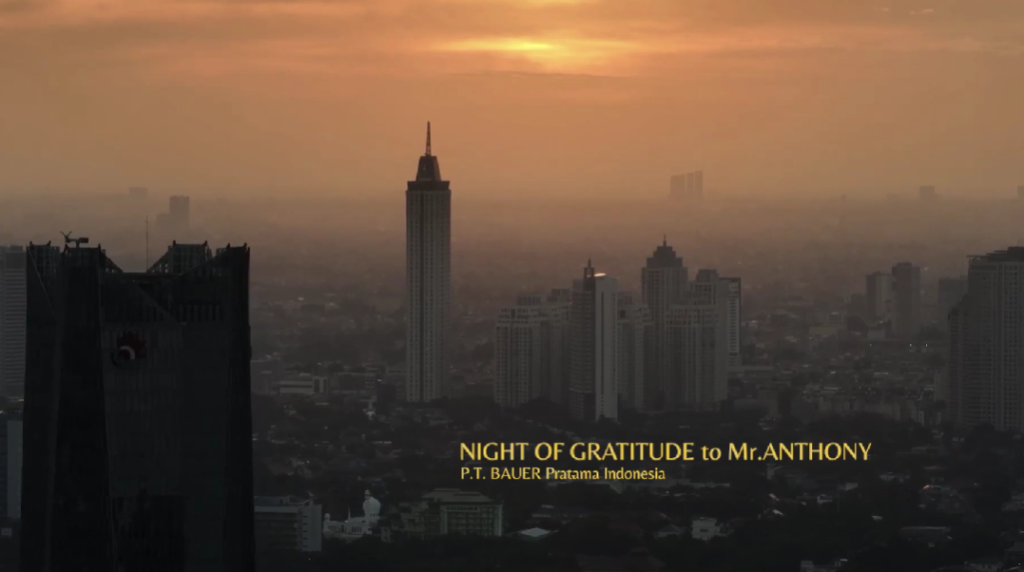 NIGHT OF GRATITUDE to Mr ANTHONY PT BAUER Pratama Indonesia